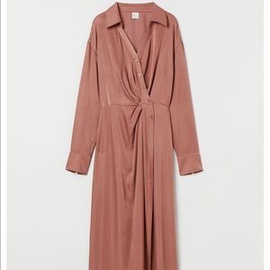 Draped shirt dress